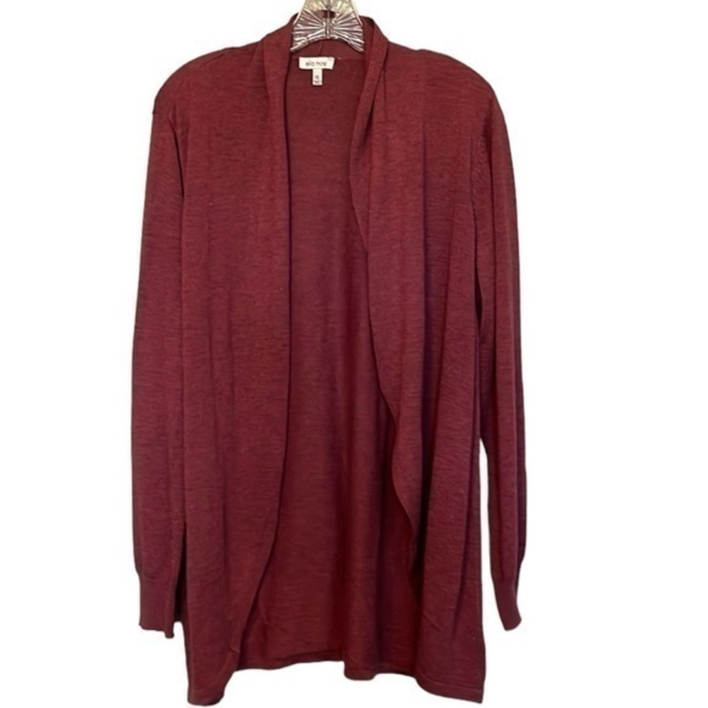 Ella Moss Open Front Cardigan Womens Size XL Maroon Color